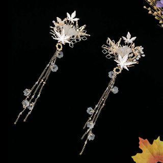Wedding Retro Leaf Fringed Hair Stick