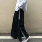 Plaid Print Wide-leg Pants