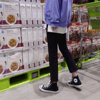 Slit-side Cotton T-shirt