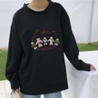 Bear Embroidered Pullover