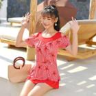 Short-sleeve Pattern Swimdress
