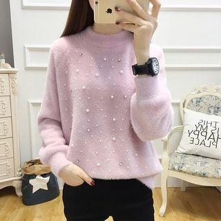 Furry Embellished Sweater