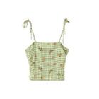 Flower Print Gingham Camisole Top
