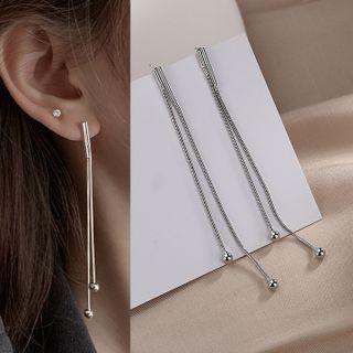 Alloy Fringed Earring 1 Pair - Earring - Silver - One Size