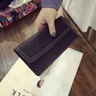 Contrast Stitching Long Wallet