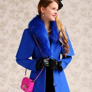 Faux-fur Collar Flap Coat