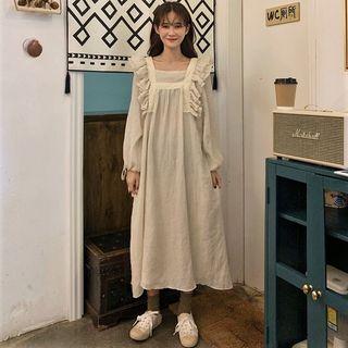 Ruffle Dress Almond - One Size