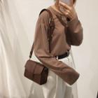 Wide Strap Faux Leather Crossbody Bag