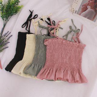 Smocked Crop Cami Top