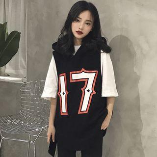 Numbering Sleeveless Hoodie