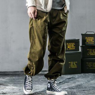 Plain Tie Cuff Pants