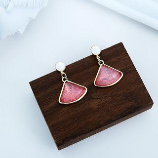 Fan Shape Ear Stud / Clip-on Earring