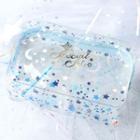 Lettering Star Print Transparent Makeup Pouch