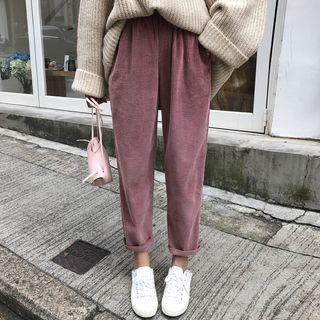 Corduroy Harem Pants Mauve - One Size