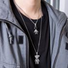 Stainless Steel Bear Pendant Necklace