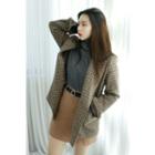 Petite Size Double-breasted Check Jacket