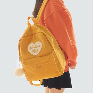 Corduroy Heart Applique Backpack