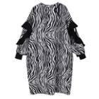 Zebra Pullover Dress Zebra - Black & White - One Size