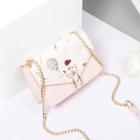 Faux Pearl Print Faux Leather Crossbody Bag