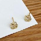 Flower Alloy Earring 1 Pair - 01 - Gold - One Size