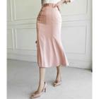 Seam-trim Mermaid Skirt With Belt