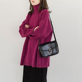 Turtleneck Sweater Purple - One Size