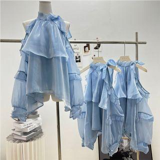 Halter Ruffle Blouse