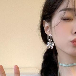 Bow Acrylic Dangle Earring 1 Pair - Transparent - One Size