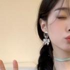 Bow Acrylic Dangle Earring 1 Pair - Transparent - One Size