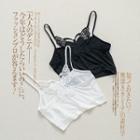 Set Of 2: Butterfly Embroidered Cropped Camisole