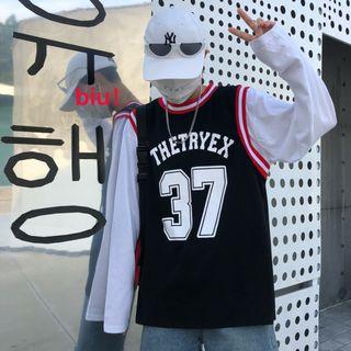 Long-sleeve / Short-sleeve Mock Two-piece T-shirt