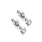 Fashion Domineering Screw Nut 316l Stainless Steel Stud Earrings Silver - One Size
