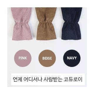 Bell-sleeve Corduroy Top