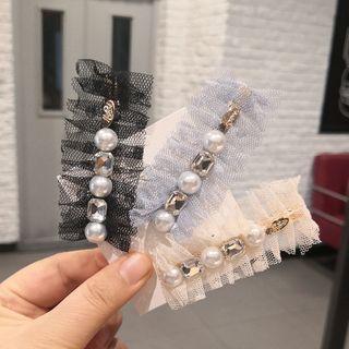 Faux Pearl Mesh Hair Clip