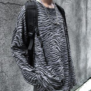 Zebra Print Long-sleeve T-shirt