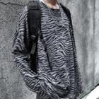 Zebra Print Long-sleeve T-shirt