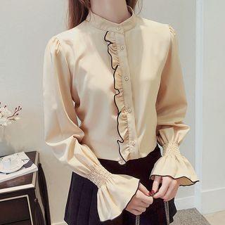 Frilled Bell-sleeve Shirt