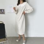 Layered Lace-collar Long Sweater Dress