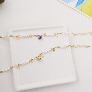 Faux Pearl Planet Bracelet