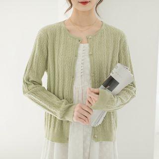 Round-neck Jacquard Cardigan