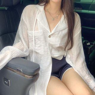 Notch Lapel Blouse / Shorts