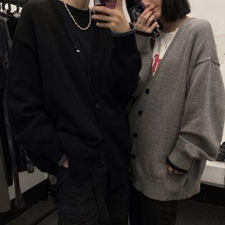 Couple Matching Plain Knit Cardigan