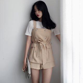 Set: Vest + Wide Leg Shorts