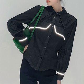 Mock Two-piece Reflexive Trim Shirt