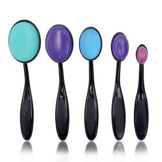 Set Of 5: Long Handle Blush Brush