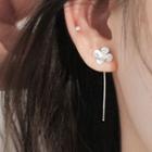 Flower Thread Earring 1 Pair - 925 Silver Hook Earring - Silver - One Size