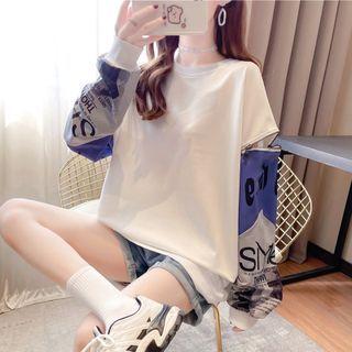 Lettering Zipper Sweatshirt