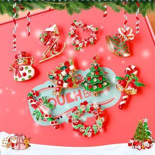 Christmas Alloy Brooch (various Designs)