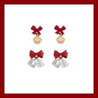 Bow Bell Alloy Dangle Earring (various Designs)