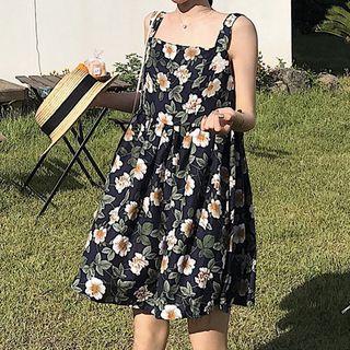 Floral Print Wide-strap A-line Sundress